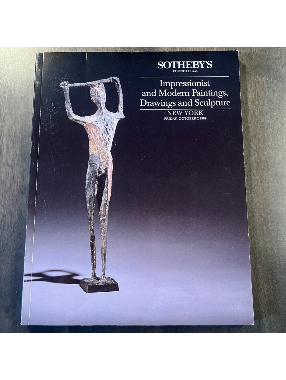 1988 Sotheby's N.Y Auction Catalog Impressionist & Modern Drawings.. Oct 7 1988